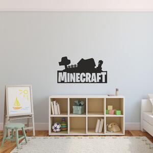 Samolepka na zeď - Minecraft vesnička (60x32 cm)