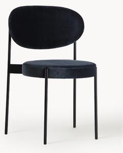 Sametová polstrovaná židle Series 430, design Verner Panton
