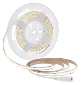 SOLIGHT COB LED pásek, sada s adaptérem, vypínač, 5m, 8W/m, 800lm/m, studená bílá