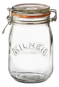 KILNER zavařovací sklenice s klipem 1l kulatá - Kilner (Sklenice na zavařování kulatá 1l - Kilner)