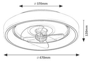 Rabalux HORACIO LED stropní svítidlo s ventilátorem 71009