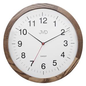 JVD Netikající tiché dřevěné nástěnné hodiny JVD NS22009/78