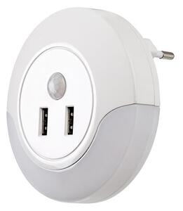 Rabalux DEMBO LED Noční světlo do zásuvky se senzorem 2xUSB LED/13,9W/230V 3000K