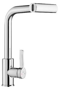 Invena Nelia, vysoká dřezová baterie, 4-funkční výtok, chromová, INV-BZ-34-001-A