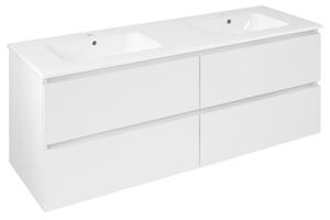 Sapho Sapho, EZARA dvouumyvadlová skříňka 140x55x46cm, bílá lesk, EZ141-3030