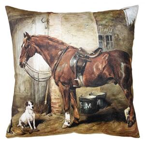 Hnědý dekorativní polštář – 45x45 cm