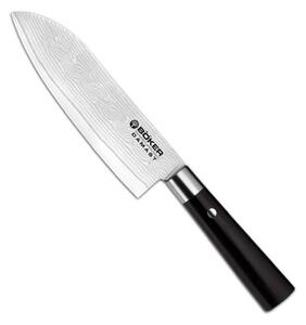 Damaškový Santoku Japonský nůž Damast Black 17 cm - Böker Solingen (Damast Black Santoku Kuchařský nůž 17 cm - Böker Solingen)