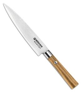 Damaškový kuchyňský nůž plátkovací Damast Olive 15 cm - Böker Solingen