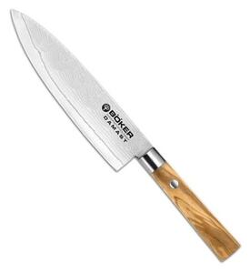 Damaškový Kuchařský nůž Damast Olive 16 cm - Böker Solingen
