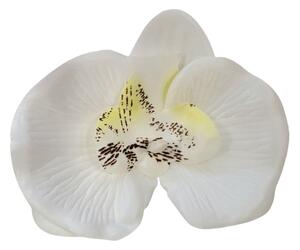 Orchidea hlava květu 10cm x 8cm bílá umělá - cena je za balení 24ks