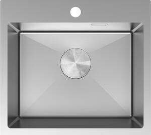 Mexen Solix, 1-komorový nerezový dřez 500 x 450 mm, broušená ocel, 6402501000-01