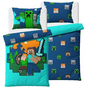Dětské povlečení Minecraft Alex a Steve, 140 x 200 cm, 70 x 90 cm