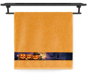 Ručník Veba NORA tisk Halloweenský večer oranžová Velikost: 50x100 cm
