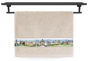 Ručník Veba RUJANA tisk Broumovské kostely - dědictví české krajiny béžová Velikost: 30x50 cm