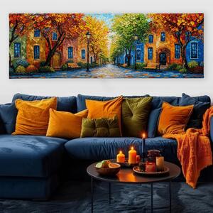 Obraz na plátně - La casa de los colores FeelHappy.cz Velikost obrazu: 60 x 20 cm