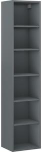 Mexen Box-A, vysoká koupelnová skříňka 35x44,2x160 cm, matný grafit, 91AX1-1600-300-1-66