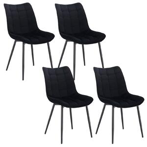 Židle do jídelny - Kancelářské židle - Židle na líčení - Sada 4 židlí - Ergonomický design - Kovové nohy