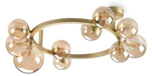 Ideal lux Perlage G9 stropní kruhové svítidlo Jantarová10 koulí