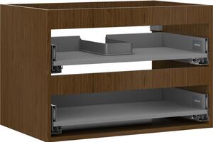 Mexen Box-A, závěsná skříňka 70 cm, 2 zásuvky, ořech, 91AX0-0700-470-2-86