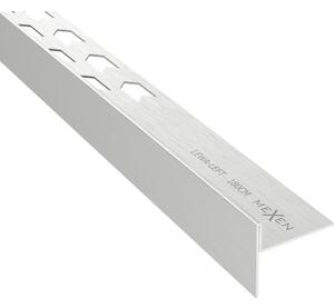 Mexen Line-B, podlahová lišta 180 cm, levá, broušená ocel, 181001180L