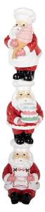 Červená plastová vánoční dekorace Santa Claus – 12x14x52 cm