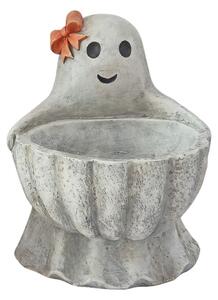 Bílý plastový obal na květináč