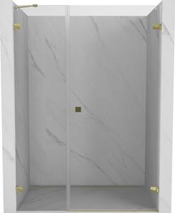 Mexen Lunar-B, pravé otočné sprchové dveře 110 cm, čiré sklo, zlatý profil, 832S-110-050-50-00-P