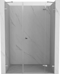 Mexen Lunar, pravé otočné sprchové dveře 130 cm, čiré sklo, chromový profil, 834S-130-050-01-00-P