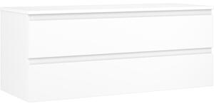 Mexen Orio, koupelnová skříňka 120 cm s horní částí, 2 zásuvky, bílá matná, 91A10-12047-2-BFFC01