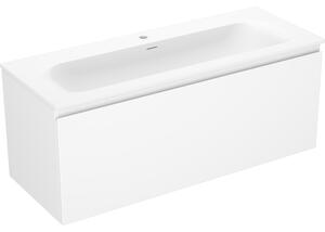 Mexen Orio, koupelnová skříňka 120 cm s umyvadlem Vela, 1 zásuvka, bílá matná, 91A10-12047-1-BF01-W23M01