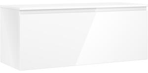 Mexen Orio, koupelnová skříňka 120 cm s horní částí, 1 zásuvka, bílá lesklá, 91A10-12047-1-BFC00
