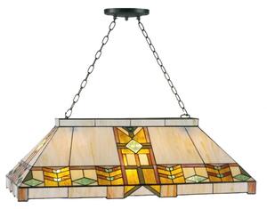 Žlutý mozaikový skleněný lustr Tiffany Ine – 92x47x125 cm