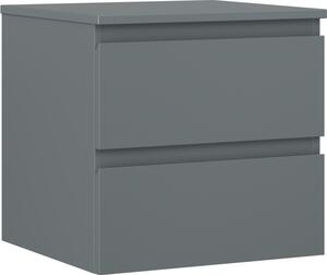 Mexen Orio, koupelnová skříňka 50 cm s horní částí, 2 zásuvky, grafitová matná, 91A10-05047-2-BFFC66