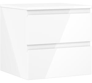 Mexen Orio, koupelnová skříňka 50 cm s horní částí, 2 zásuvky, bílá lesklá, 91A10-05047-2-BFFC00
