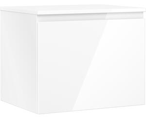 Mexen Orio, koupelnová skříňka 60 cm s horní částí, 1 zásuvka, bílá lesklá, 91A10-06047-1-BFC00