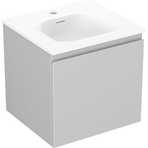 Mexen Orio, koupelnová skříňka 50 cm s umyvadlem Vela, 1 zásuvka, šedá matná/bílá matná, 91A10-05047-1-BF62-W23M01