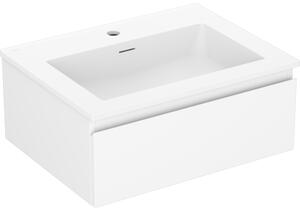 Mexen Orio, koupelnová skříňka 60 cm s umyvadlem Otis, 1 zásuvka, bílá matná, 91A10-06023-1-BF01-W18M01