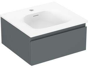 Mexen Orio, koupelnová skříňka 50 cm s umyvadlem Vela, 1 zásuvka, grafitová matná/bílá matná, 91A10-05023-1-BF66-W23M01