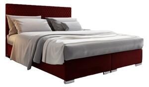 Manželská postel 140 cm Harlan (červená) (s roštem, matrací a úl. prostorem). Vlastní profesionální přeprava až k Vám domů 1026018
