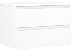 Mexen Orio, koupelnová skříňka 70 cm s horní částí, 2 zásuvky, bílá matná, 91A10-07047-2-BFFC01