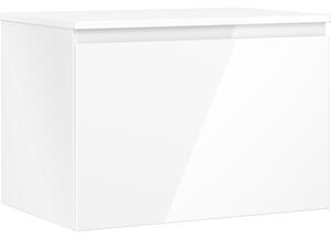 Mexen Orio, koupelnová skříňka 70 cm s horní částí, 1 zásuvka, bílá lesklá, 91A10-07047-1-BFC00