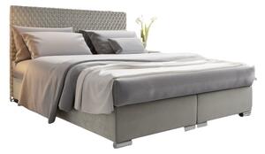 Manželská postel 140 cm Harlan (šedá) (s roštem, matrací a úl. prostorem). Vlastní profesionální přeprava až k Vám domů 1026022
