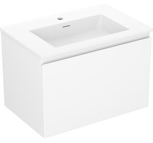 Mexen Orio, koupelnová skříňka 70 cm s umyvadlem Otis, 1 zásuvka, bílá matná, 91A10-07047-1-BF01-W18M01