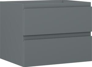 Mexen Orio, koupelnová skříňka 60 cm, 2 zásuvky, grafitová matná, 91A10-06047-2-BFF66