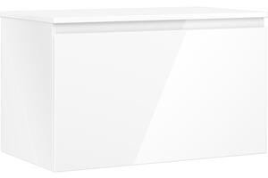 Mexen Orio, koupelnová skříňka 80 cm s horní částí, 1 zásuvka, bílá lesklá, 91A10-08047-1-BFC00