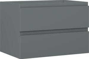 Mexen Orio, koupelnová skříňka 70 cm, 2 zásuvky, grafitová matná, 91A10-07047-2-BFF66