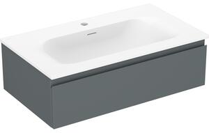 Mexen Orio, koupelnová skříňka 80 cm s umyvadlem Vela, 1 zásuvka, grafitová matná/bílá matná, 91A10-08023-1-BF66-W23M01
