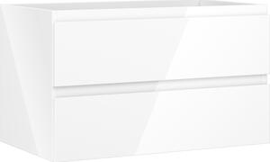 Mexen Orio, koupelnová skříňka 80 cm, 2 zásuvky, bílá lesklá, 91A10-08047-2-BFF00