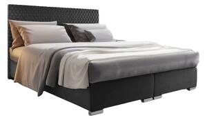 Kontinentální postel 140 cm Harlan Comfort (tmavě šedá) (s roštem, matrací a úl. prostorem). 1055989