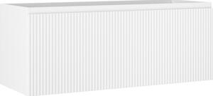Mexen Rivel, koupelnová skříňka 120 cm, 1 zásuvka, drážkovaná, bílá matná, 91A20-12047-1-BF01